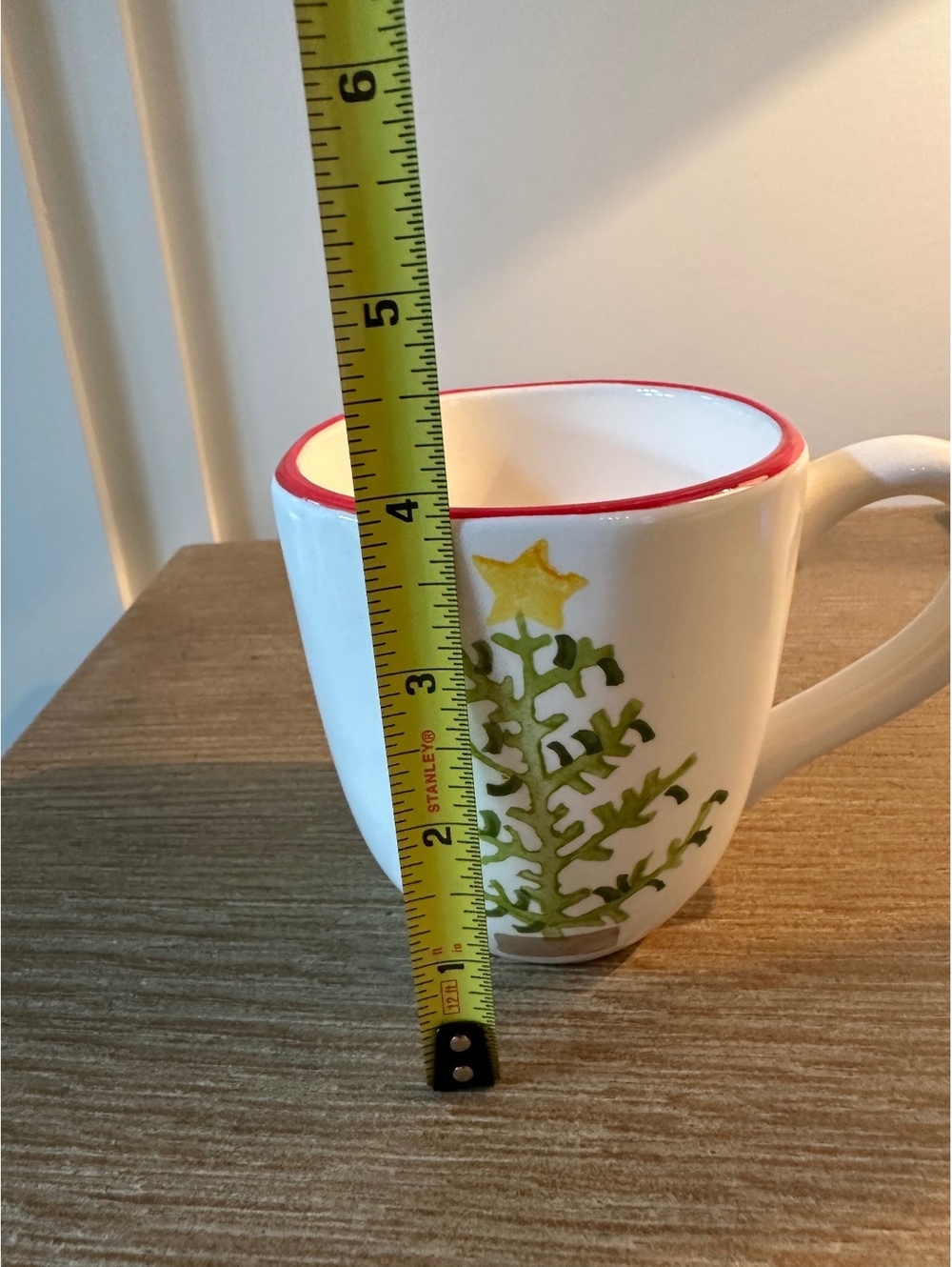 Sundance Living Christmas Tree Mugs Set of 7 Hand Painted Portugal